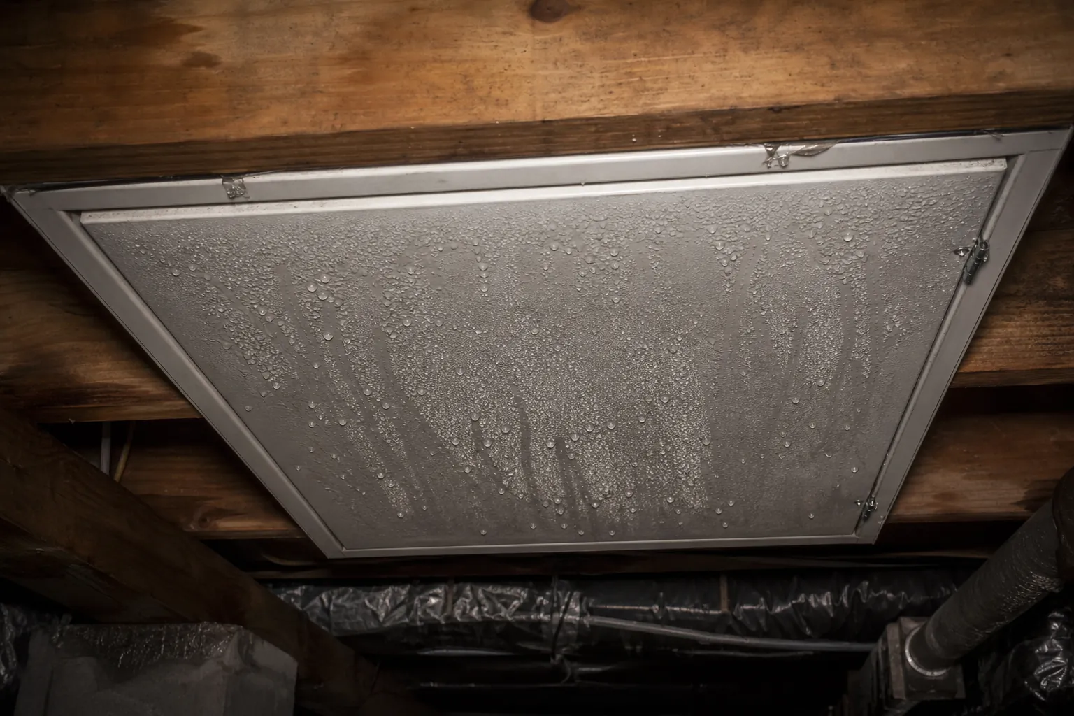 Editorial illustration of Why Condensation Forms on an Access Hatch in North Carolina