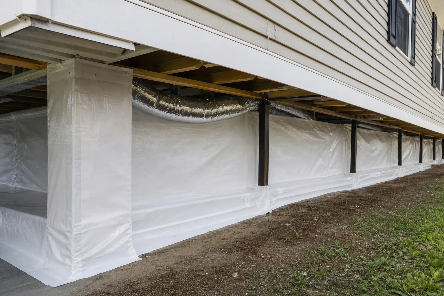 Editorial illustration of What A Mobile Home Encapsulation System Includes in North Carolina