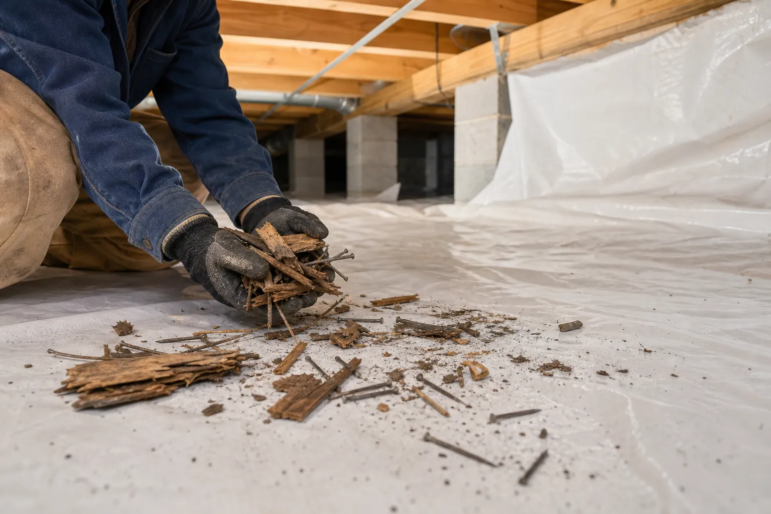 Editorial illustration of Remove Sharp Debris Before It Becomes a Problem in North Carolina