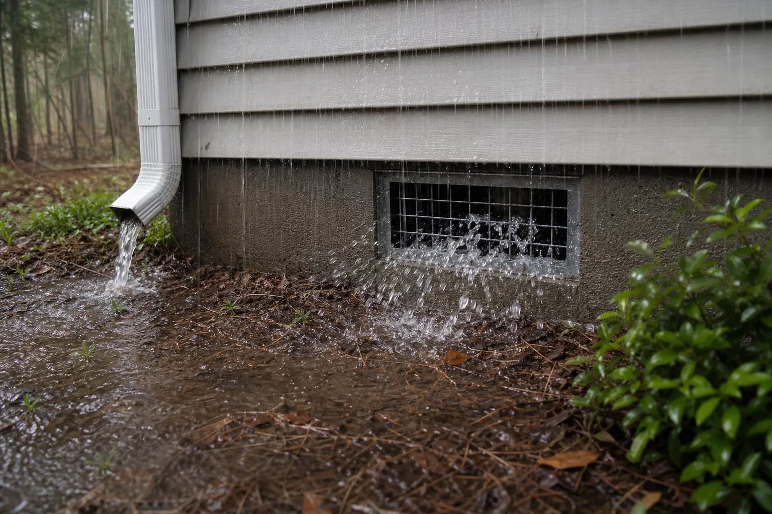 Editorial illustration of Why Rain Can Reach a Foundation Vent in North Carolina
