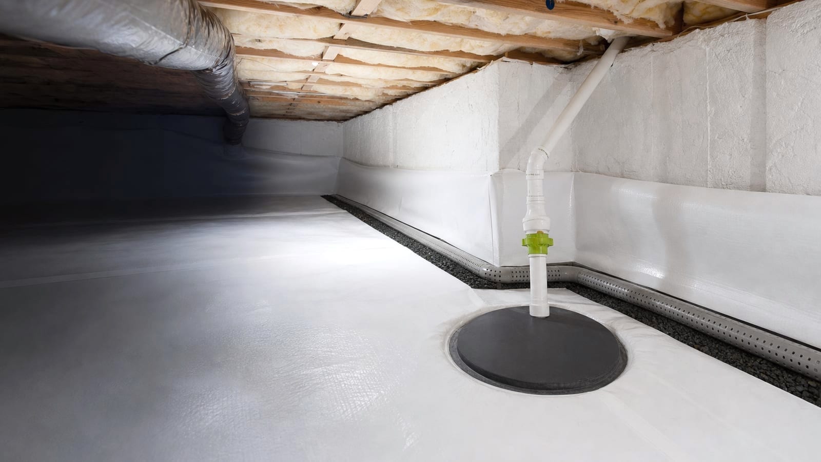 Crawl space french drain contractor inspection and scope review for a Chapel Hill, North Carolina crawl space