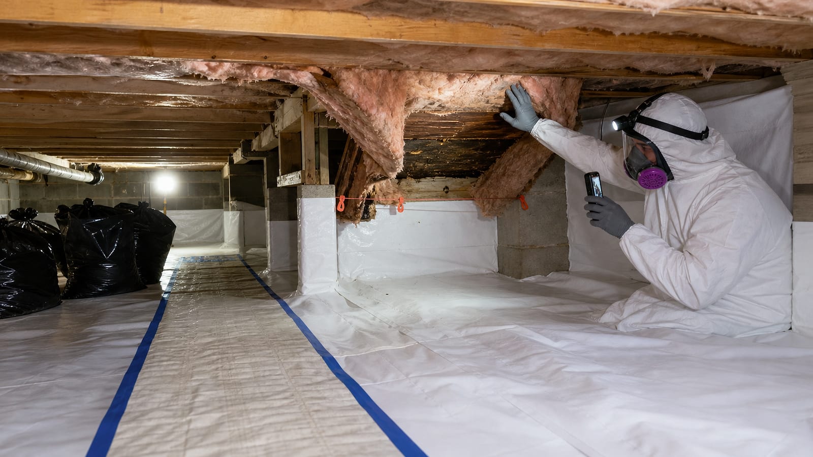 Crawl space mold removal near me scope review for a North Carolina crawl space