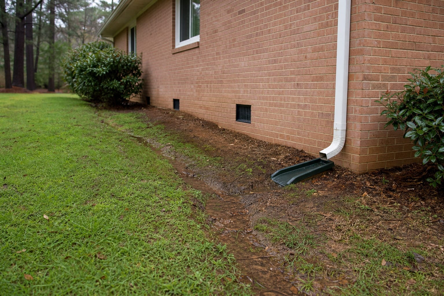 Drainage company near me inspection inside a damp Clayton crawl space