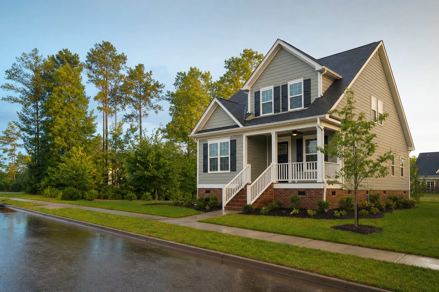 North Carolina home after rainfall